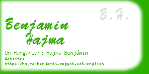benjamin hajma business card