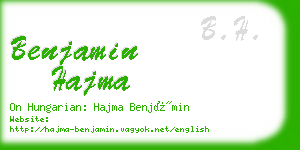 benjamin hajma business card